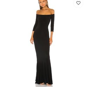 NWOT Norma Kamali off shoulder fishtail dress